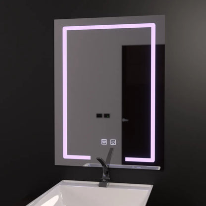 Правоъгълно светодиодно огледало 60x80cm, сензорна жилетка, система за деактивиране