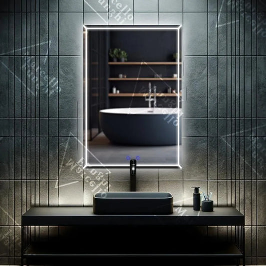 LED Touch Villay Mirror Defrition System 60x80 cm Marcello Funghi Collection