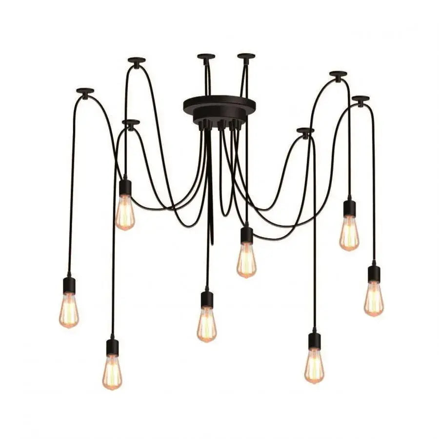 Pendul Perianjen 8*E27, Black, Metal, 743/8