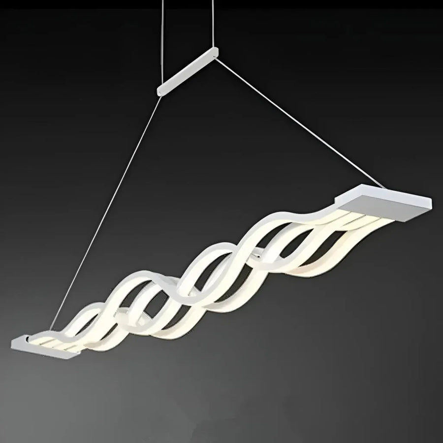 LED полилей, окачен с вълново дистанционно управление, 105W, студена/гореща/неутрална светлина, нестабилна, бяла, регулируема височина