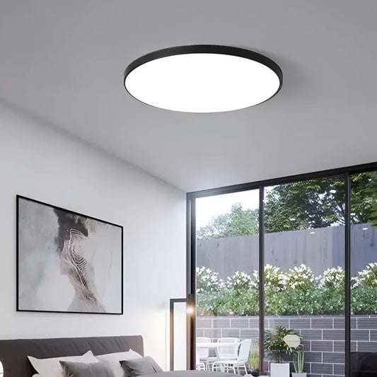 LED SOLIS 27cm 20W тавана. Черна неутрална светлина