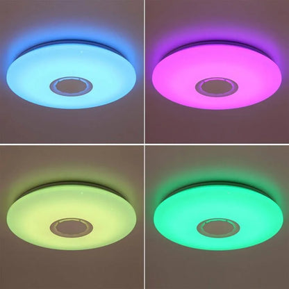 RGB LED таван с умно дистанционно с 24W бяла музика