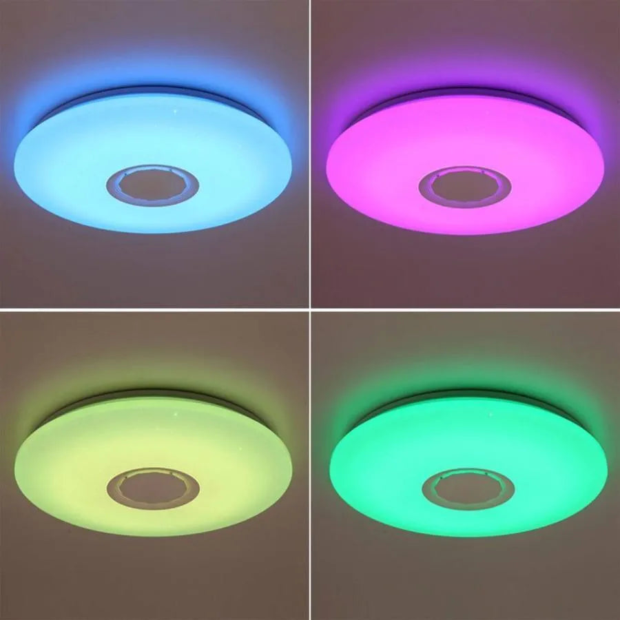 RGB LED таван с умно дистанционно с 24W бяла музика