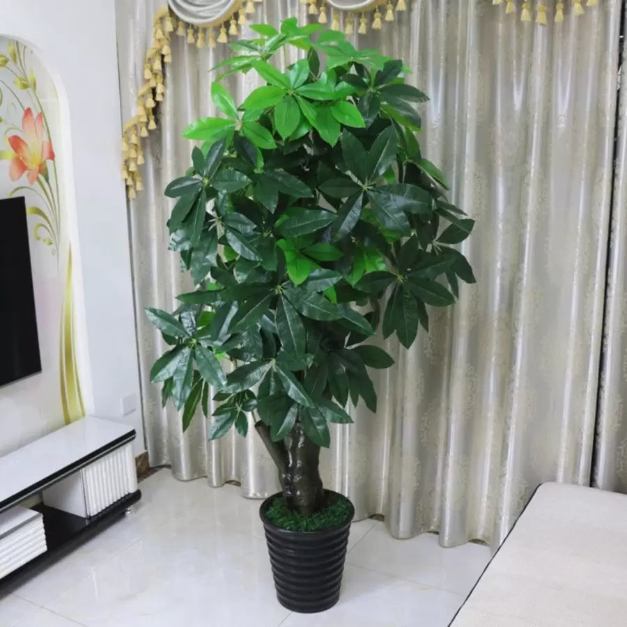 Изкуствено растение The Lucky Tree (Pachira Aquatica), без саксии, 150 см зелено
