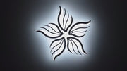 LED полилей с дистанционно управление на Sakura, 60W, 5 венчелистчета, студ/гореща/неутрална светлина, нестабилен, бял