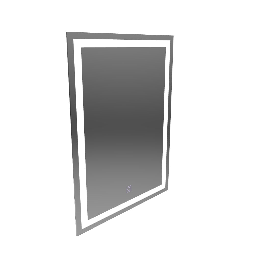 Правоъгълно светодиодно огледало 60x80cm рамка основно докосване