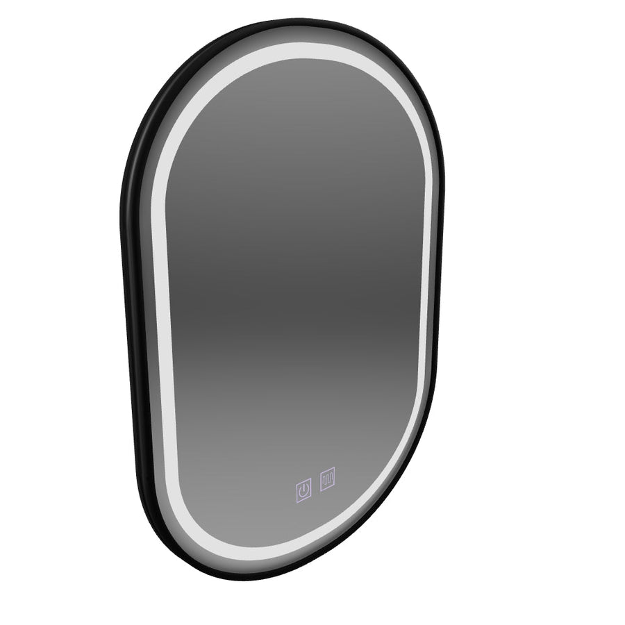 LED Touch Mirror внос на болест система 50x80 cm черна рамка за четка