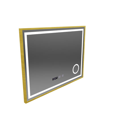 Огледални LED Touch Rolf Rolf Systems, часовник и температура 80x60 cm Golden Ramahed Cosmetics Lup