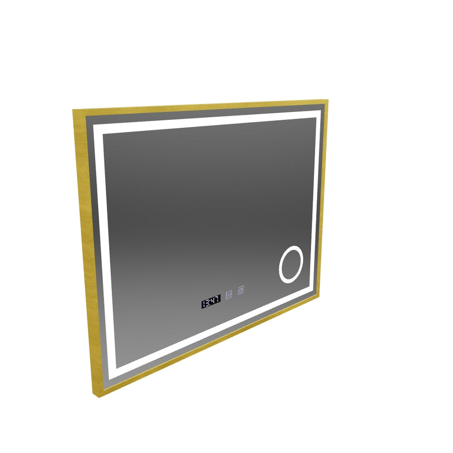 Огледални LED Touch Rolf Rolf Systems, часовник и температура 80x60 cm Golden Ramahed Cosmetics Lup