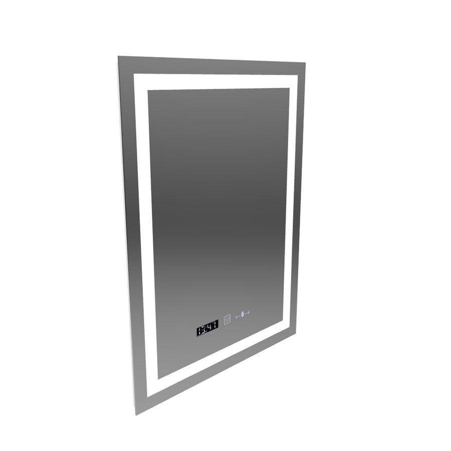 Правоъгълно светодиодно огледало, 60x80см, verite motionglow marcello, заместник -система, часовник и термометър, подрастващ