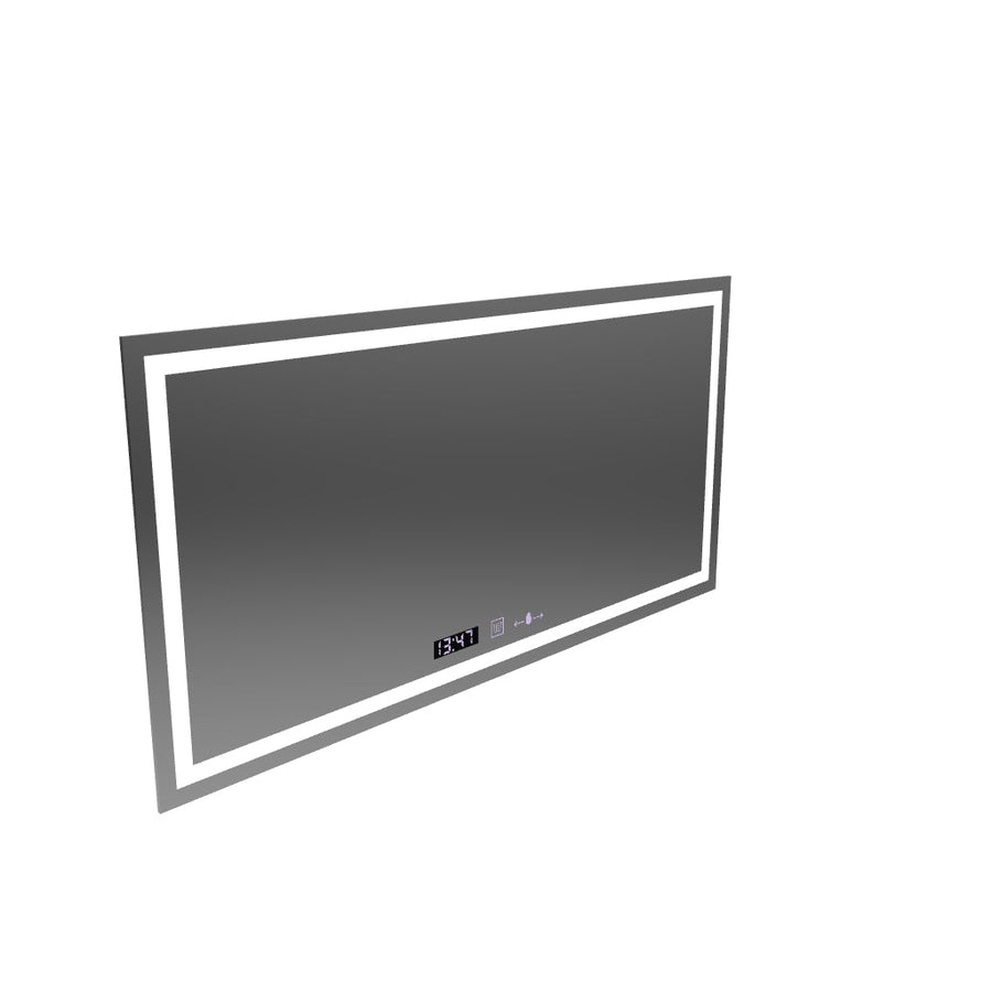 Правоъгълно светодиодно огледало, 120x60cm, verite motionglow marcello, система за размразяване, часовник и термометър, подражаема