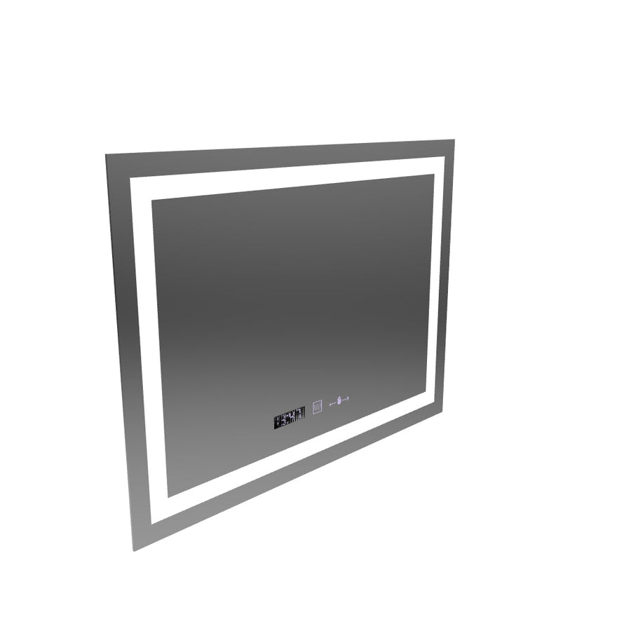 Правоъгълно светодиодно огледало, 80x60см, verite motionglow marcello, система за дефиниране, часовник и термометър, подразбиращ се