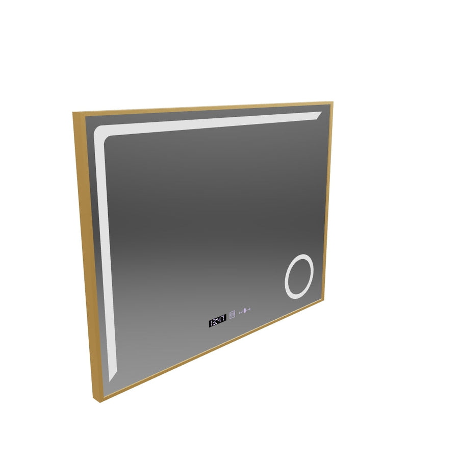 LED огледално сензор Motionglow Francesca 80x60 cm студена светлина/студ/неутра Намираща система Debrosting Clock Marcello Funghhi Collection