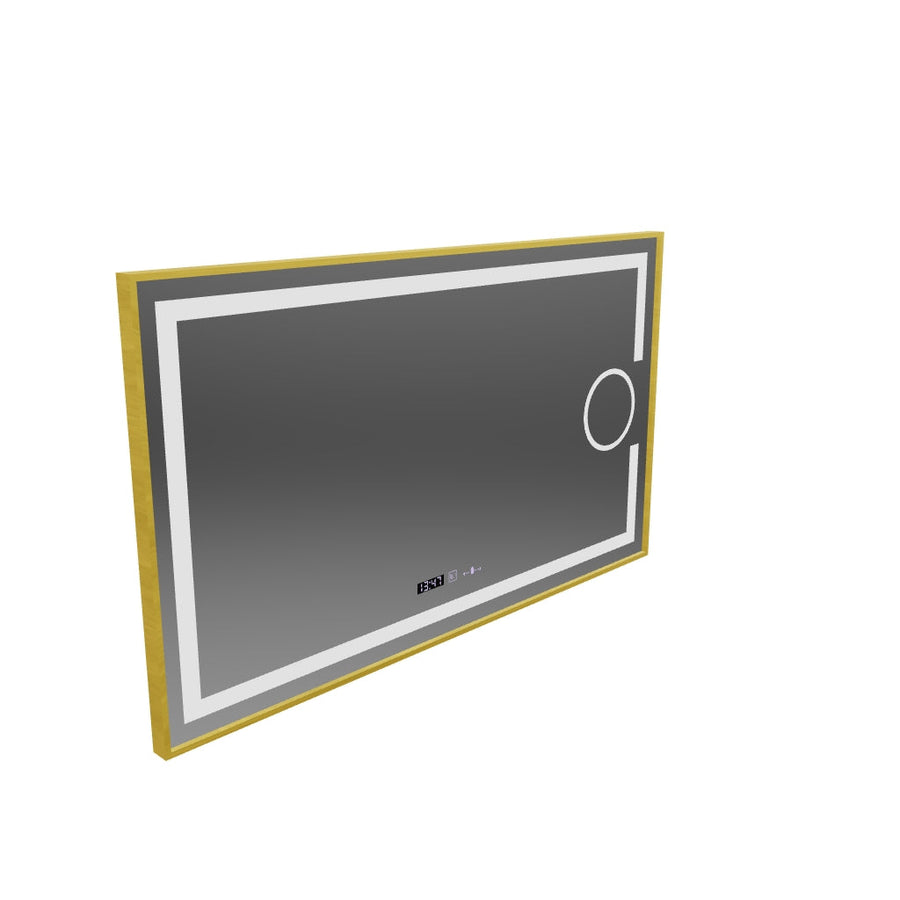 Правоъгълно светодиодно огледало, 50x70см, eclat motionglow marcello, система за размразяване, часовник и термометър, козметичен луп