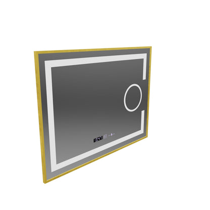 Правоъгълно светодиодно огледало, 50x70см, eclat motionglow marcello, система за размразяване, часовник и термометър, козметичен луп