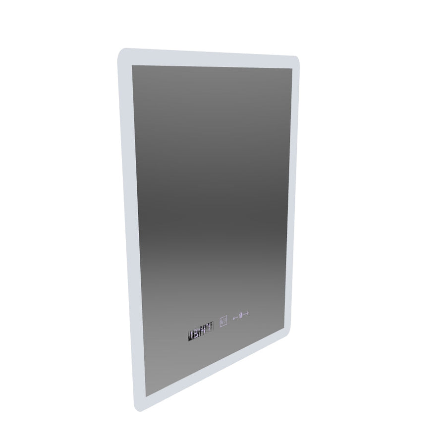 Правоъгълно светодиодно огледало, 50x70см, ZAMPA Sensor Motionglow Marcello, отдели за отделение, часовник и термометър, размирен