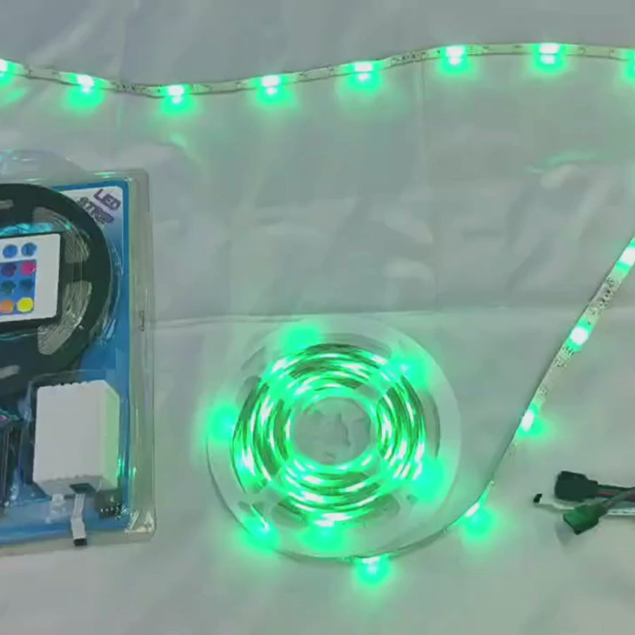 Kit Banda LED 2835 cu telecomanda, RGB, 10W/m, 5m, IP44