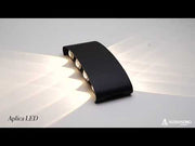 Fantasis Прилагайте външен и интериорен светодиод, 8 източника x 1W, IP65, Metallic, Black, 3000K