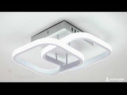 LED полилей VERTEX Matrix с припокриващи се ромби, метални рамки, 11W, 2 ромба, студена/топла/неутрална светлина, бял