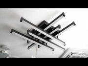 LED полилей с дистанционно управление LINEX, 63W, 6 елемента, линеен, студена/топла/неутрална светлина, димируем, черен