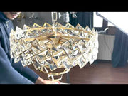 Кристален полилей Windsor Noble 5xe14, 40 cm диаметър, лъскаво злато, регулируема височина