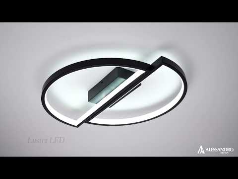 LED полилей с вектор за дистанционно управление arcus 35w, 2 елемента, студена/гореща/неутрална светлина, проклет, черно