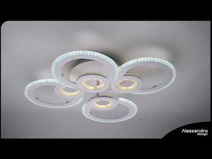LED полилей с дистанционно управление на Kade 72W, 4 кръга, студ/гореща/неутрална светлина, нестабилен, бял