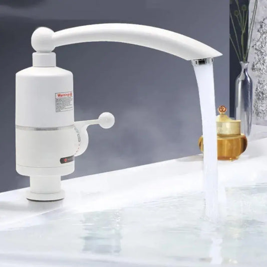 Незабавен електрически кран за гореща вода, LCD дисплей, бял, LZ401