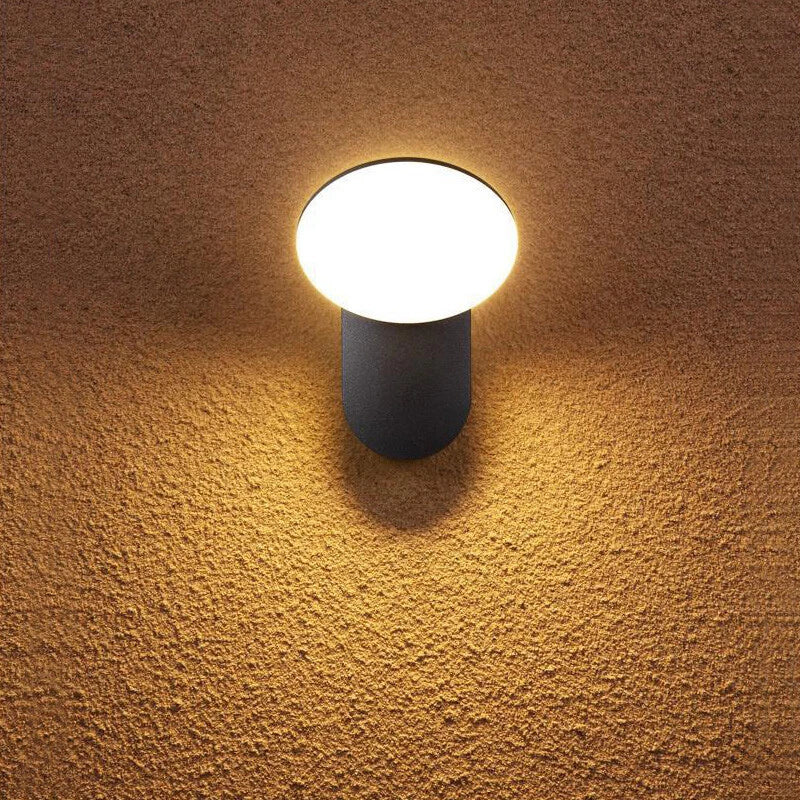 Външна LED стенна лампа 10W, AX165, Топла светлина 3000K, Черна