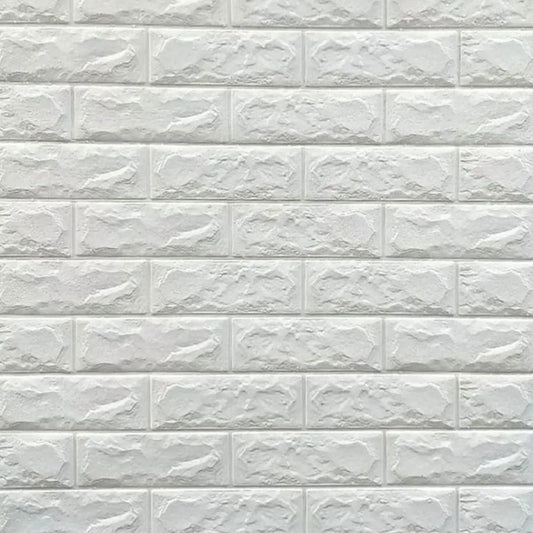 Настройте 10x самостоятелно 3D тапет бели тухли от мека пяна, 70см х 77см х 2 мм