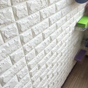 Настройте 10x самостоятелно 3D тапет бели тухли от мека пяна, 70см х 77см х 2 мм