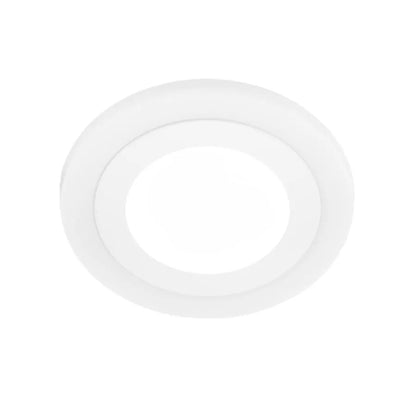 Кръгло LED петно, 9W, 3000k/6500K, три функции, бяло, бяло