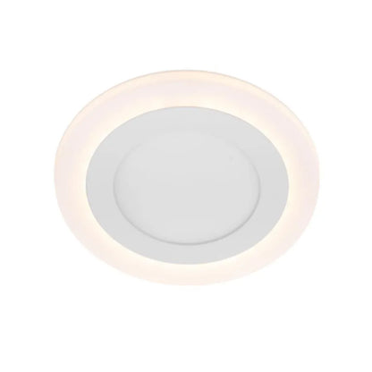 Кръгло LED петно, 9W, 3000k/6500K, три функции, бяло, бяло