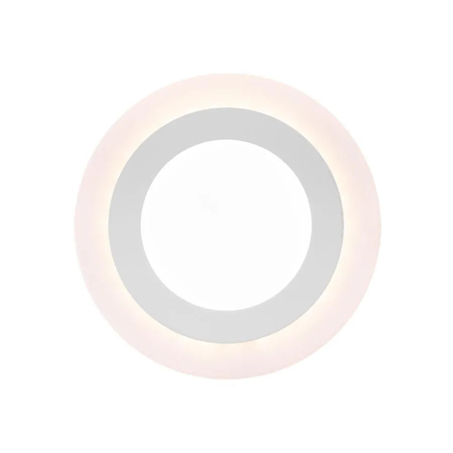 Кръгло LED петно, 9W, 3000k/6500K, три функции, бяло, бяло