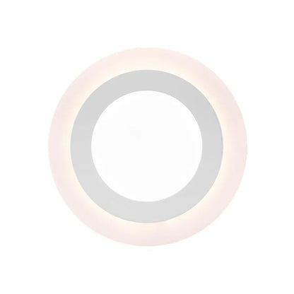 Кръгло LED петно, 9W, 3000k/6500K, три функции, бяло, бяло