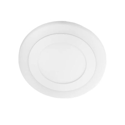 Кръгло LED петно, 9W, 3000k/6500K, три функции, бяло, бяло