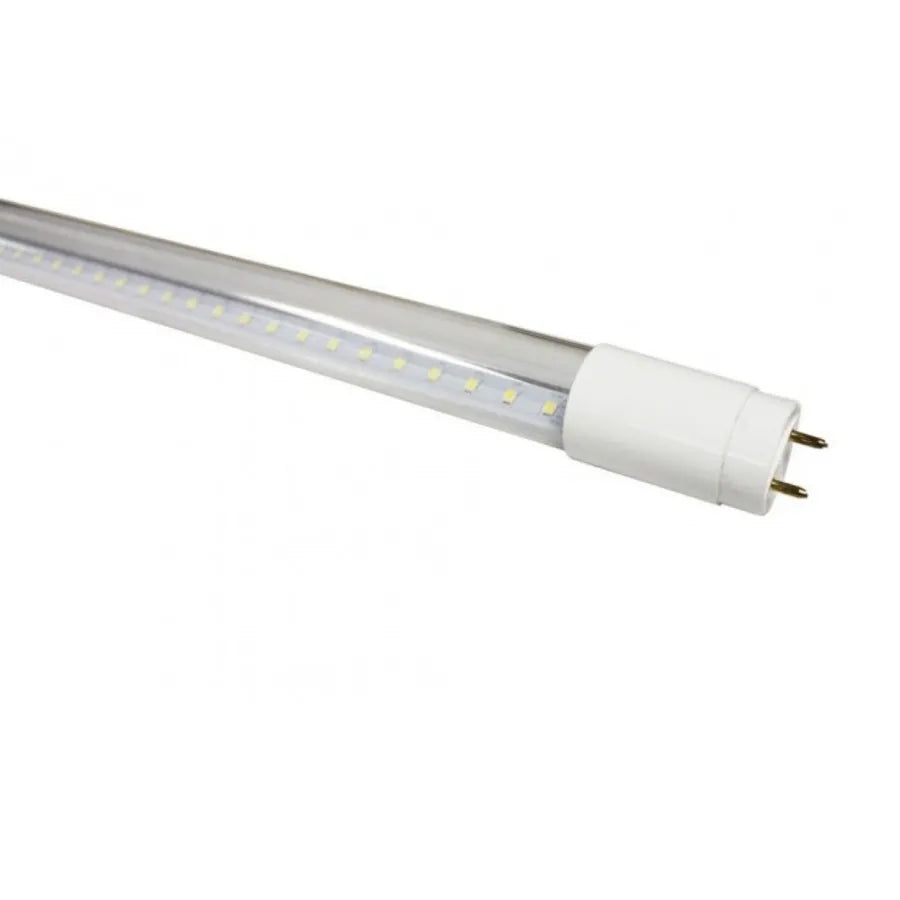 Прозрачна LED тръба, 9W = 18W, 6400K, мощност в единия край