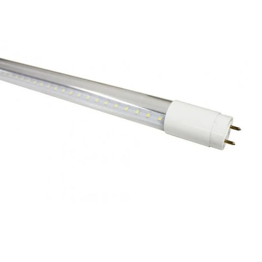 Прозрачна LED тръба, 9W = 18W, 6400K, мощност в единия край