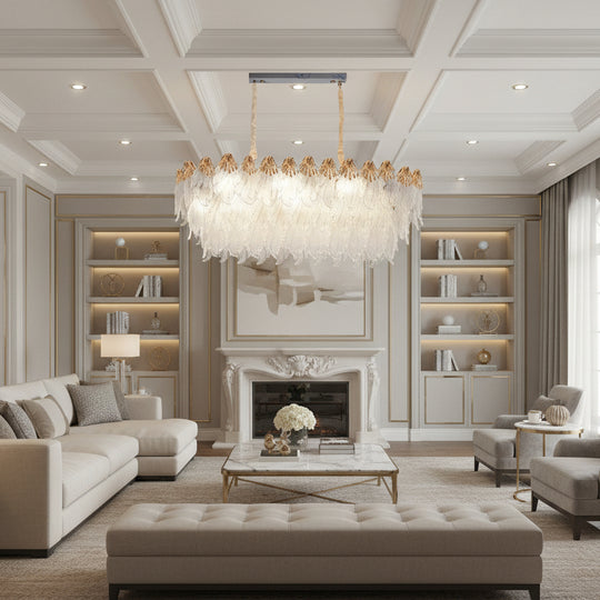Кристален полилей MURANO Supremo 10xE14, 100x40 см, злато, регулируема височина, метал и кристал