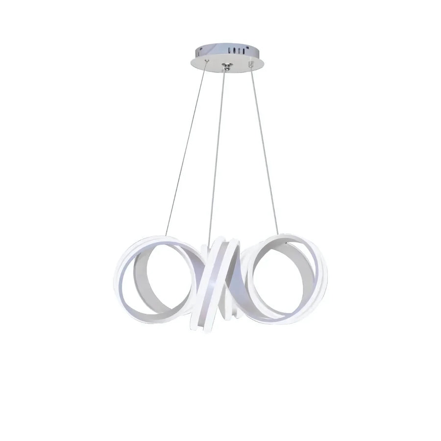 LED полилей, окачен с Infinity Twist 180W дистанционно управление, вълнообразно, студено/гореща/неутрална светлина, бяла, бяла, регулируема височина