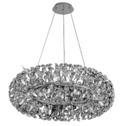 CHANDELIER CRYSTAL SEGOVIA MAGNO 5X E14, DIEMEMER 60 cm, лъскаво сребро, регулируема височина