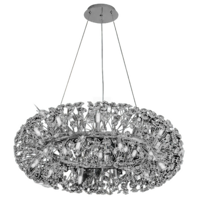 CHANDELIER CRYSTAL SEGOVIA MAGNO 5X E14, DIEMEMER 60 cm, лъскаво сребро, регулируема височина