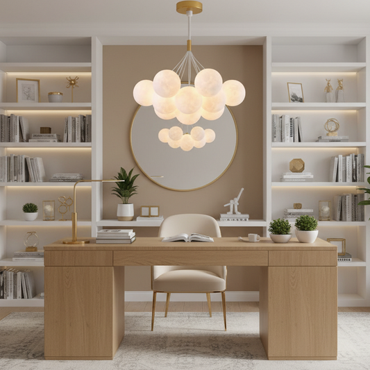 МОДЕРЕН полилей, тип махало, LOFT Bagliore, глобус, 7xG9, регулируема височина, злато