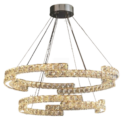LULUS LED кристал с дистанционно управление със сребърен Latifah 118W
