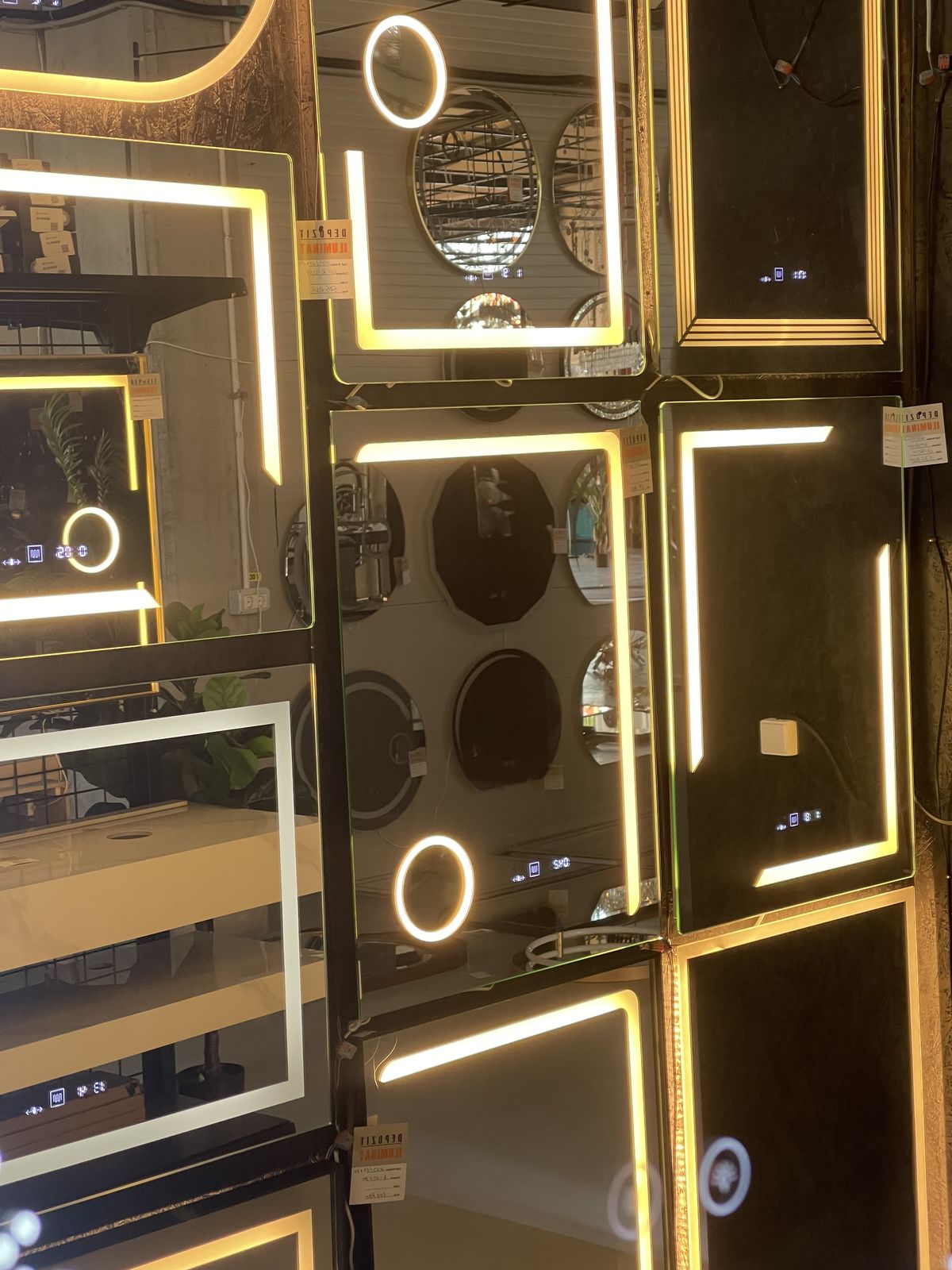 LED огледала и санитария в шоурума на Alessandro Design в Афумаци