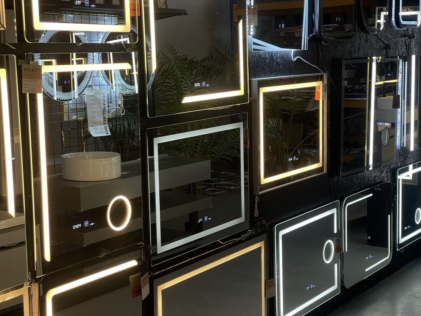 LED огледала и санитария в шоурума на Alessandro Design в Афумаци